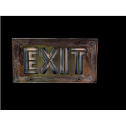 Solid Brass Exit Sign   Die-Cut   8 x 1
