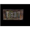 Image 1 : Solid Brass Exit Sign   Die-Cut   8 x 1