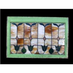 Leaded Glass Window  "Tulips"  24 x 36 