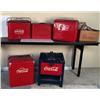 Image 1 : Lot of 5, Coca-Cola picnic coolers  (un