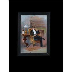 Club Manhattan Cocktails Tin Litho Sign