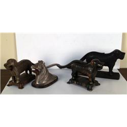 Lot of 4 Figural Dog Nut Crackers
