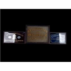 Lot of 3 Misc Insurance Company Signs