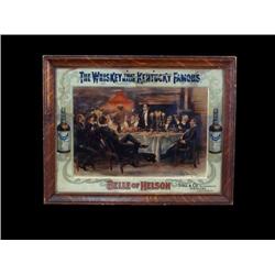 "Belle of Nelson" Whiskey  Cardboard si
