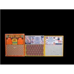 Lot of 3 Cigarette Themed Punchboards