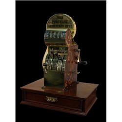 "Lamson" Inlaid Wood Cash Register