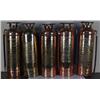 Image 1 : Lot of 5 Misc Polished Brass Fire Extin