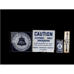 Lot of 4, Telephone Signs