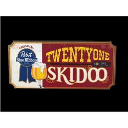 Wooden "Pabst" Beer Sign