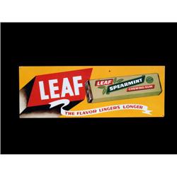 Leaf Spearmint Gum tin sign   9 x 25"
