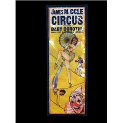 James M. Cole Circus Poster   15 x 40 "