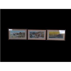 3 Budweiser Paper Ads: Wagon Train, Sta