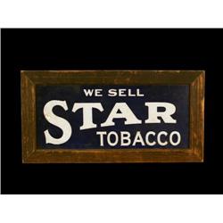 "Star Tobacco"  Porcelain sign  10 x 19