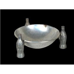 1930 Aluminum Coca-Cola Pretzel Bowl w/