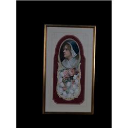 1901 Die-Cut Calendar   Framed   17 x 3