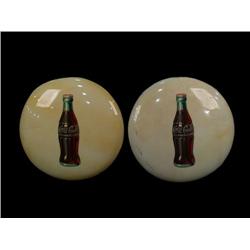 Lot of 2, Coca-Cola 36" white button si