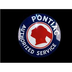 Pontiac 4' round, porcelain Dealer Sign