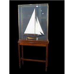 Sailboat Model in Glass Case  1934 Amer