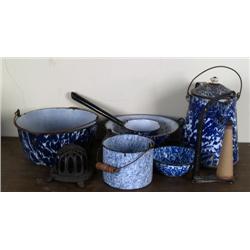 Mixed Cobalt Blue Cookware & 2 Sring Ho