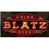 Image 1 : Double sided "Blatz" Beer Sign  Porcela