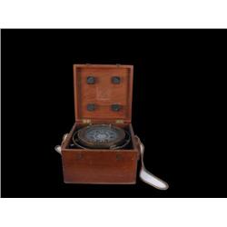 Ships' Brass Compass in wooden box  car