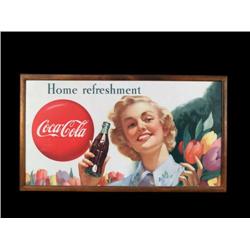 Coca-Cola Cardboard Poster "Home Refres