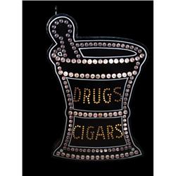 Drugs - Cigars  Trade Sign w/ Multi-Col