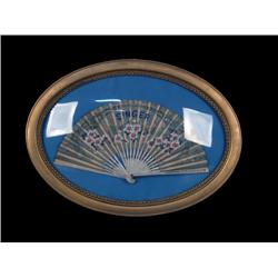"Singer"  Fan in Oval Frame    22 x 16"