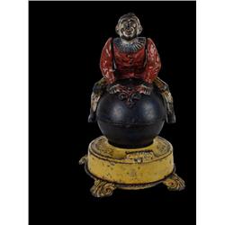 Clown on Globe  Metal Bank