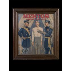 "Mentor Union Suits" Cardboard Sign, fr