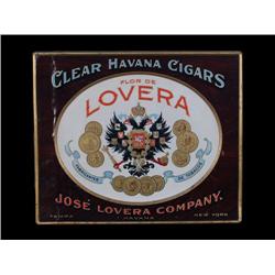 Flor De Lovera Self-Framed Cigar Sign E