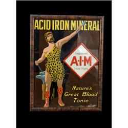 A-I-M Blood Tonic  Tin Embossed Sign  1