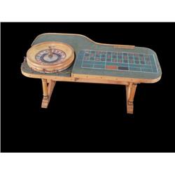 Miniature Roulette Table in Glass Case 