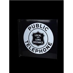 2 Sided, "Public Telephone" sign in min