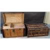 Image 1 : Lot of 2 Vintage trunks  1 is a Hump Ba