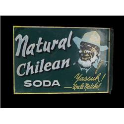 Natural Chilean Soda tin sign