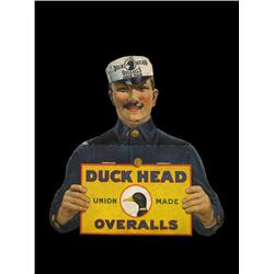 Die-Cut cardboard sign  Duck Head Overa
