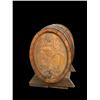 Image 1 : Large Oak Wine Cask w/ fancy Carving & 