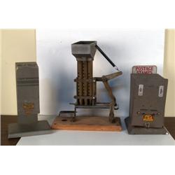 Lot of 2 Coin Counters & a Postage Stam