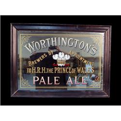 "Worthington's"  Pale Ale Pub Mirror