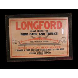 Framed Longford Spring Ad  "For Ford Ca