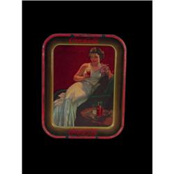 1936 Coca-Cola Serving Tray  Reclining 