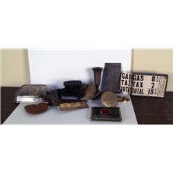 Box lot of misc Castings & Cast-Iron sm