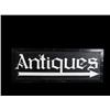 Image 1 : Double Sided "Antiques" Sign on Masonit