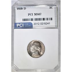 1950-D JEFFERSON NICKEL, PCI SUPERB GEM BU