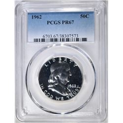 1962 FRANKLIN HALF DOLLAR, PCGS PR-67