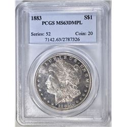 1883 MORGAN DOLLAR PCGS MS-63 DMPL