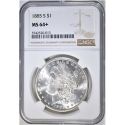 1885-S MORGAN DOLLAR NGC MS-64+