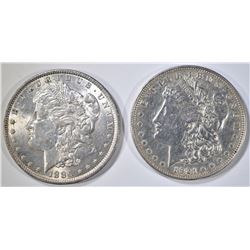 1886 & 1921 MORGAN DOLLARS AU/BU