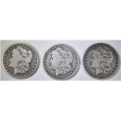 3-CIRC MORGAN DOLLARS: